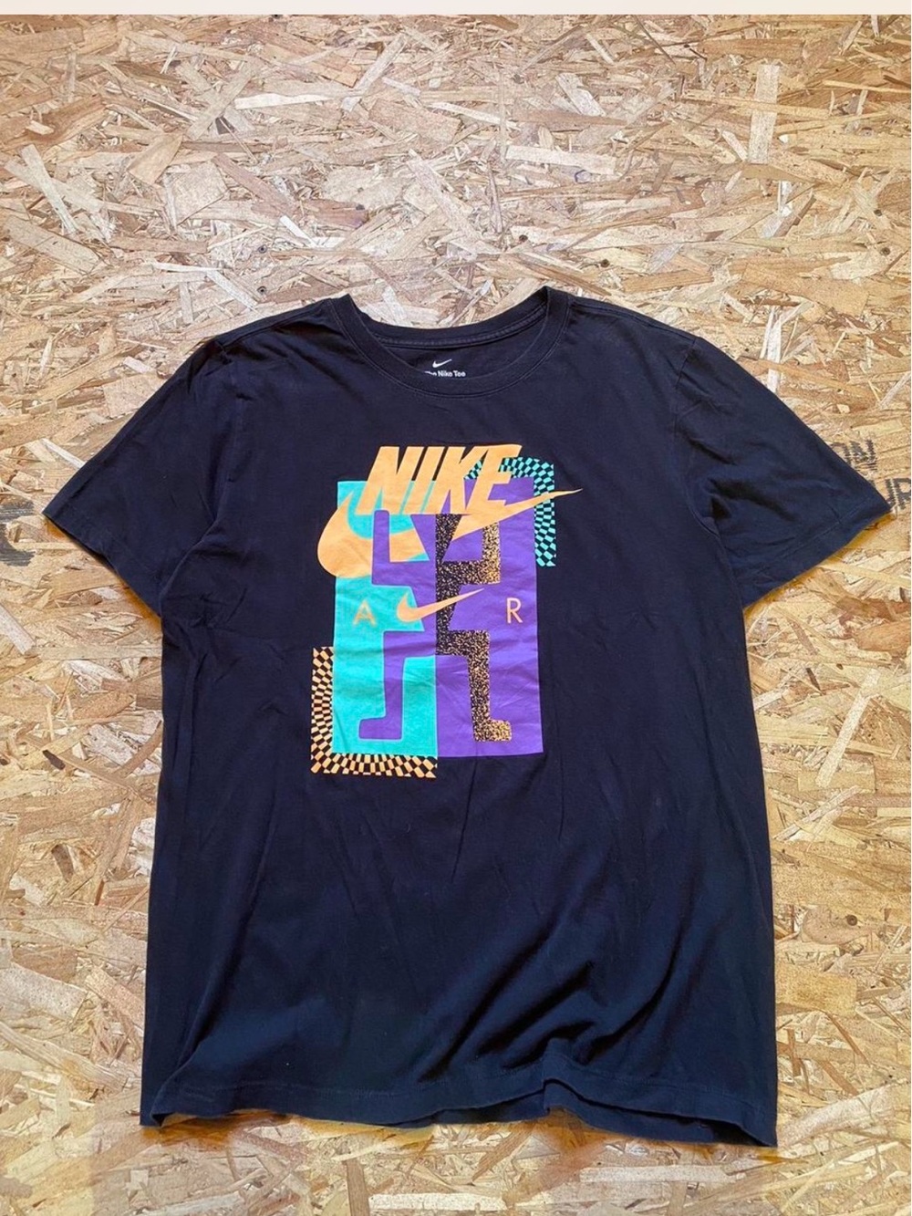 Nike Black Short Sleeve T‑Shirt with Multicolor Graphic